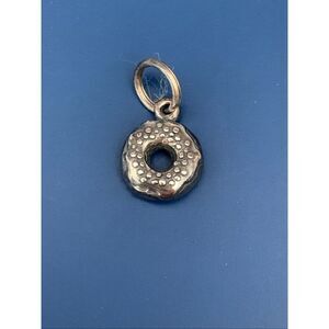 .925 Bagel Sterling Silver Jewelry Charm #breakfast #food #bagel